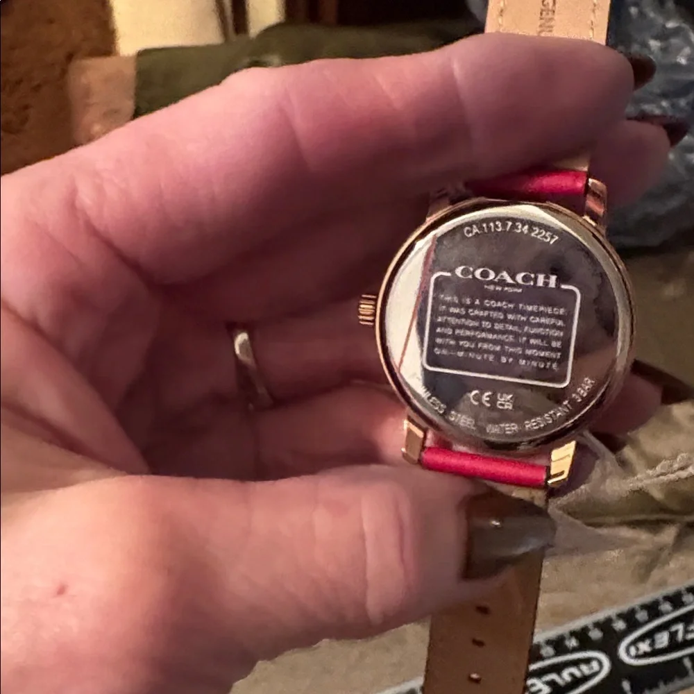 Coach Red and Gold Starry Watch